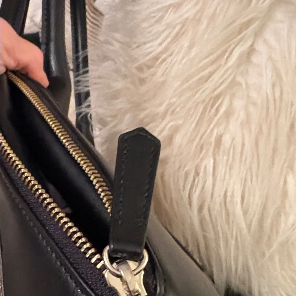 White House Black Market Leopard and Black Satchel